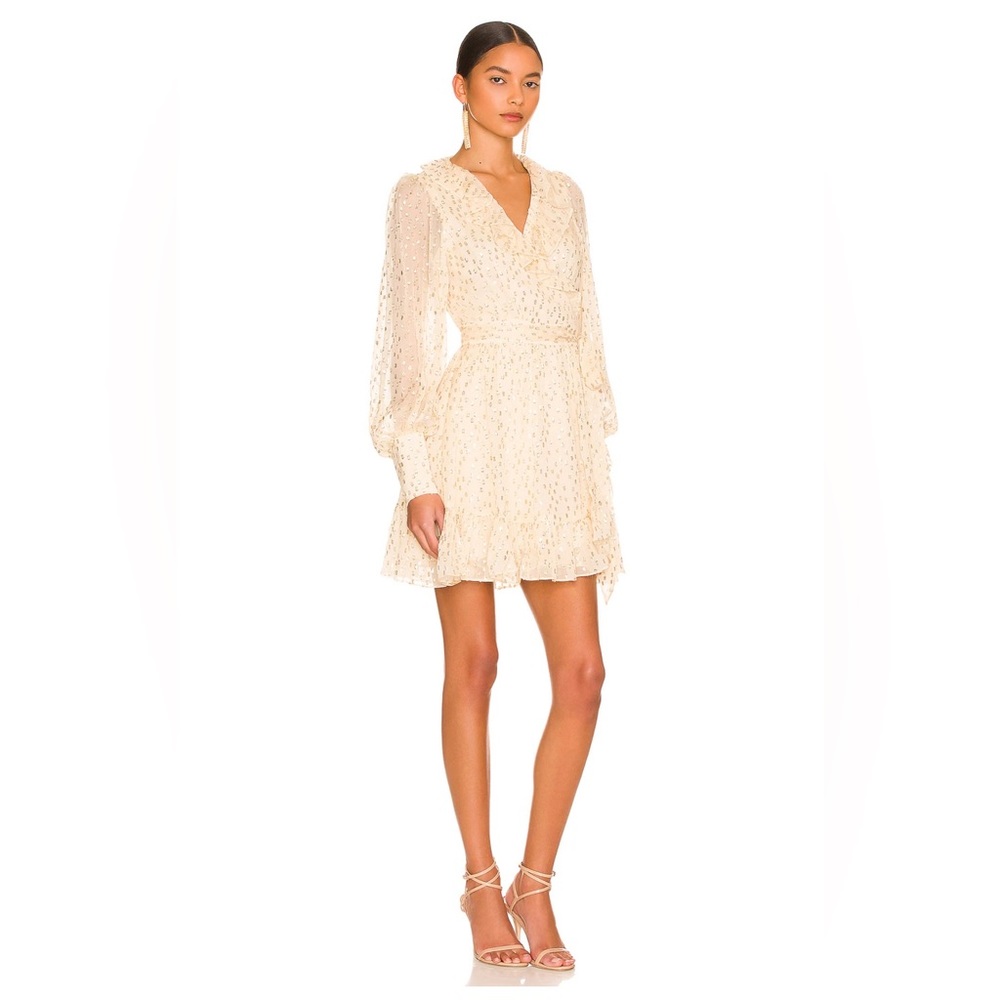 Zimmermann Lurex Dot Wrap Dress